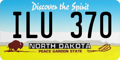 ND license plate ILU370