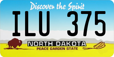 ND license plate ILU375