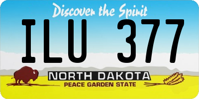 ND license plate ILU377