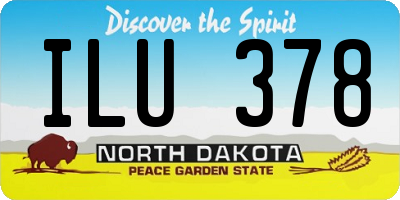 ND license plate ILU378