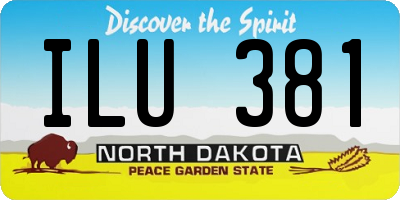 ND license plate ILU381