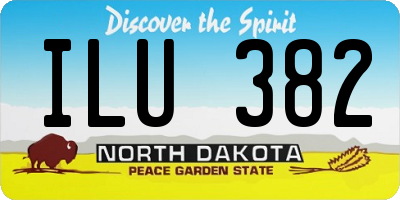 ND license plate ILU382