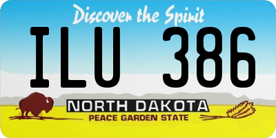ND license plate ILU386