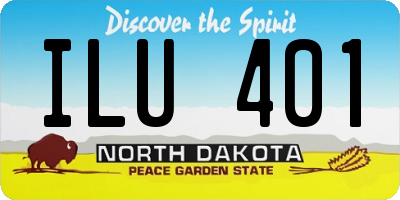 ND license plate ILU401