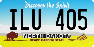 ND license plate ILU405