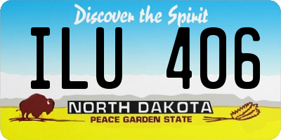 ND license plate ILU406