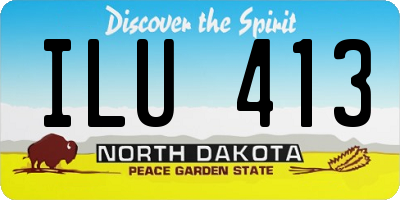 ND license plate ILU413