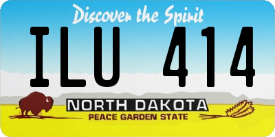ND license plate ILU414