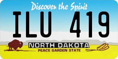 ND license plate ILU419