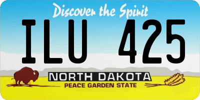 ND license plate ILU425