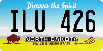 ND license plate ILU426