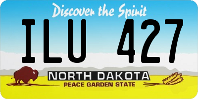 ND license plate ILU427
