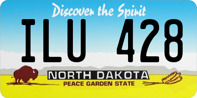 ND license plate ILU428