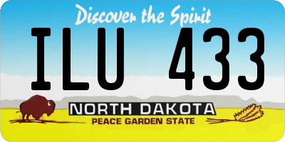 ND license plate ILU433