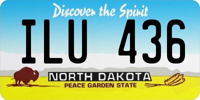 ND license plate ILU436