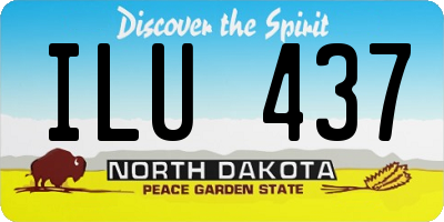 ND license plate ILU437