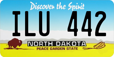 ND license plate ILU442
