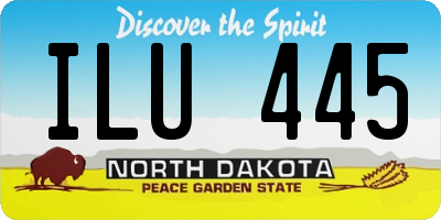 ND license plate ILU445