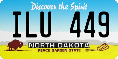 ND license plate ILU449