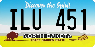 ND license plate ILU451