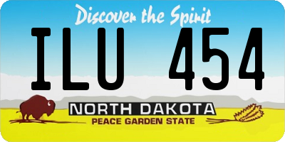 ND license plate ILU454