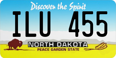 ND license plate ILU455