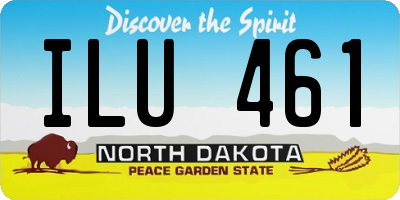 ND license plate ILU461