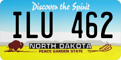 ND license plate ILU462