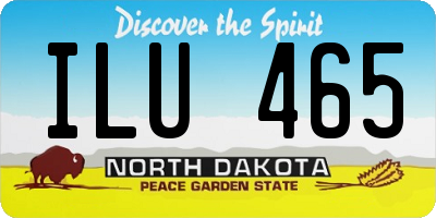 ND license plate ILU465