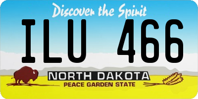 ND license plate ILU466
