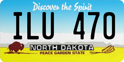 ND license plate ILU470