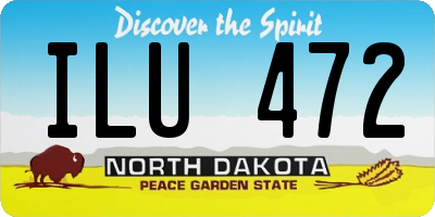 ND license plate ILU472