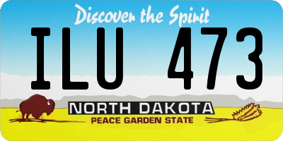 ND license plate ILU473
