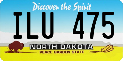 ND license plate ILU475