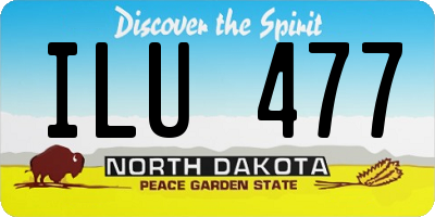 ND license plate ILU477