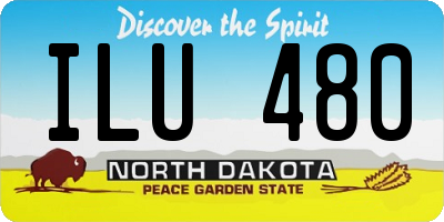 ND license plate ILU480