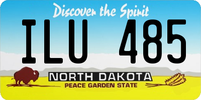 ND license plate ILU485