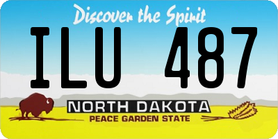 ND license plate ILU487