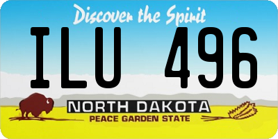 ND license plate ILU496
