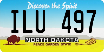 ND license plate ILU497