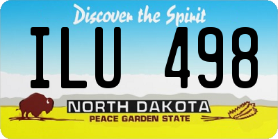 ND license plate ILU498