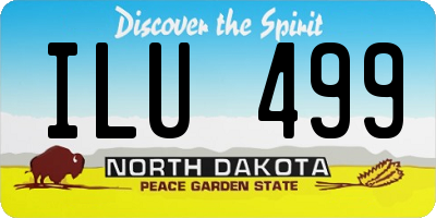 ND license plate ILU499