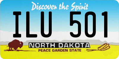 ND license plate ILU501