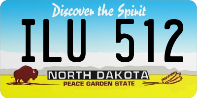 ND license plate ILU512