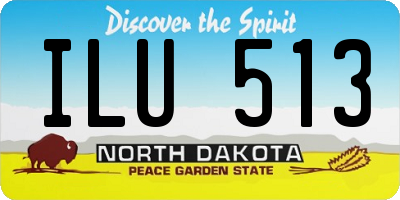 ND license plate ILU513