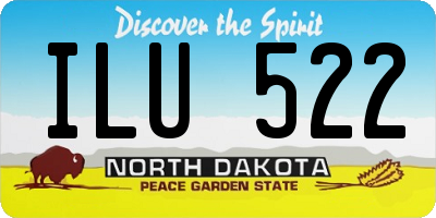 ND license plate ILU522