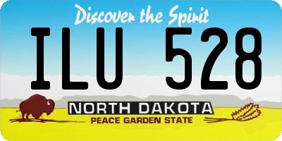 ND license plate ILU528