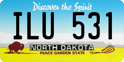 ND license plate ILU531