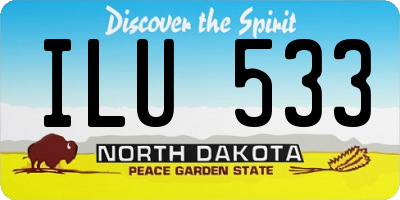 ND license plate ILU533