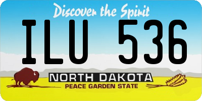 ND license plate ILU536